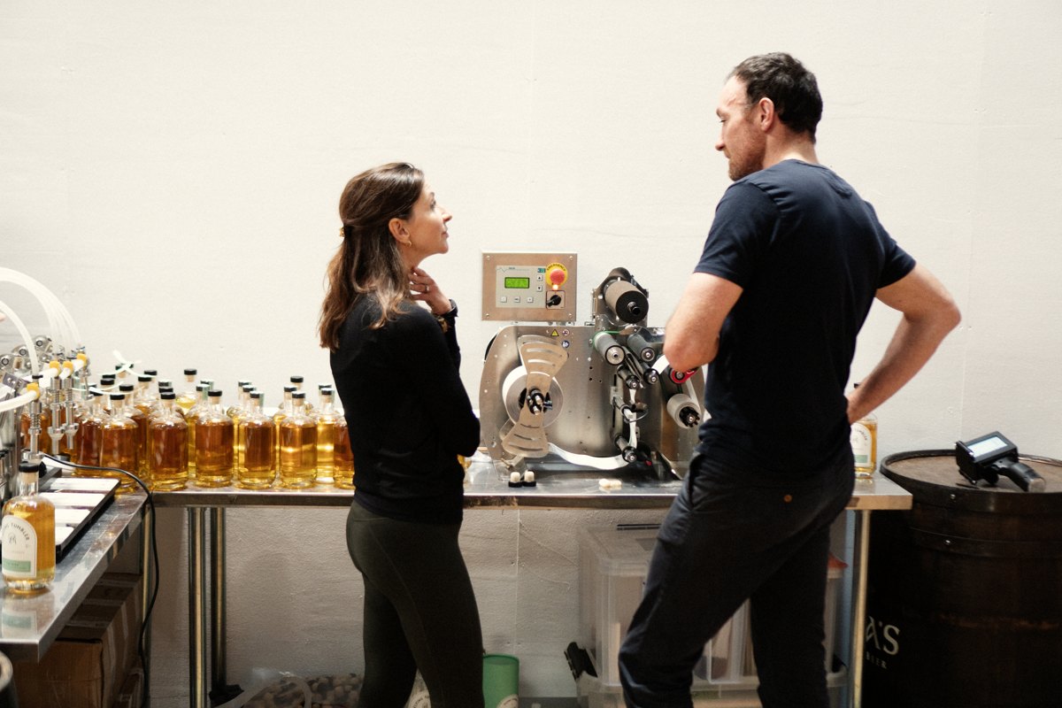 On the bottling line